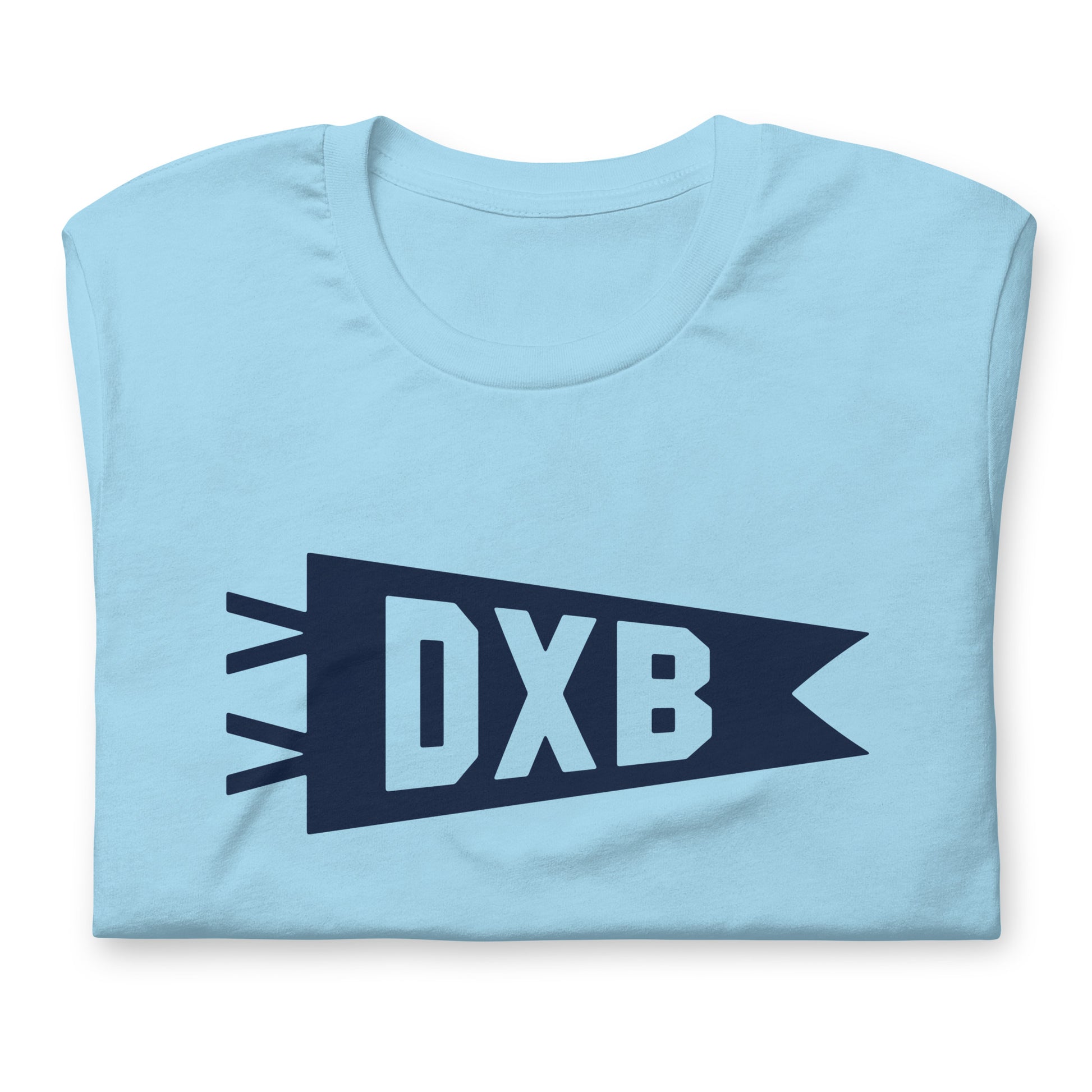 Airport Code T-Shirt - Navy Blue Graphic • DXB Dubai • YHM Designs - Image 06