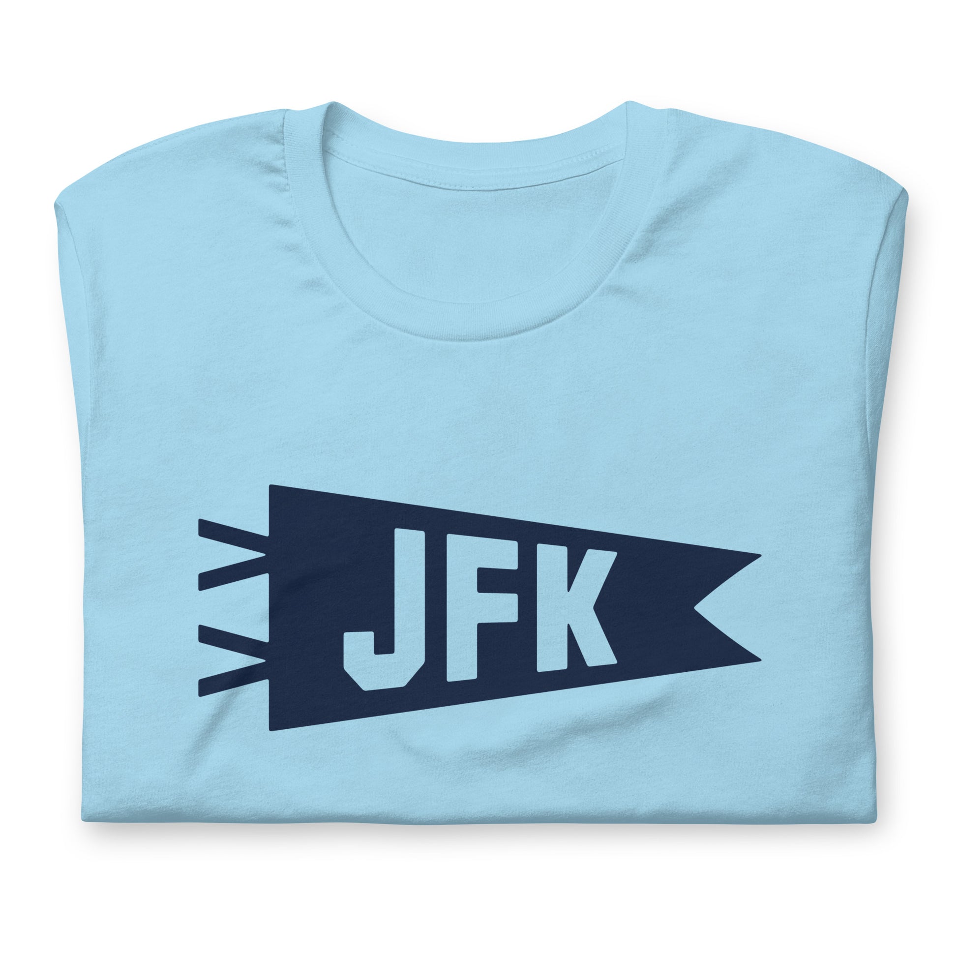 Airport Code T-Shirt - Navy Blue Graphic • JFK New York City • YHM Designs - Image 06
