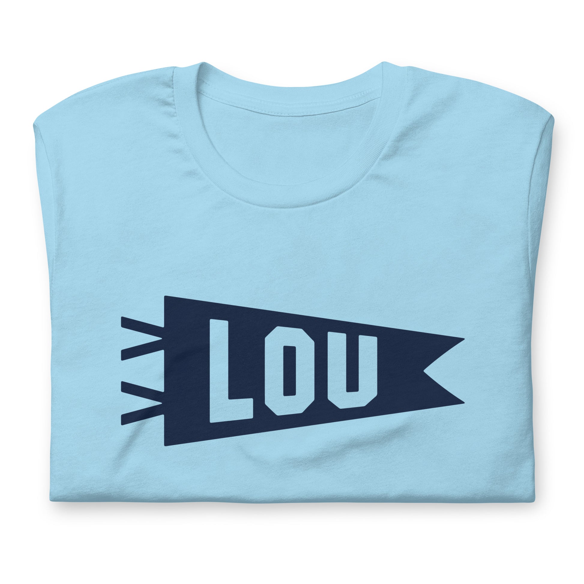 Airport Code T-Shirt - Navy Blue Graphic • LOU Louisville • YHM Designs - Image 06