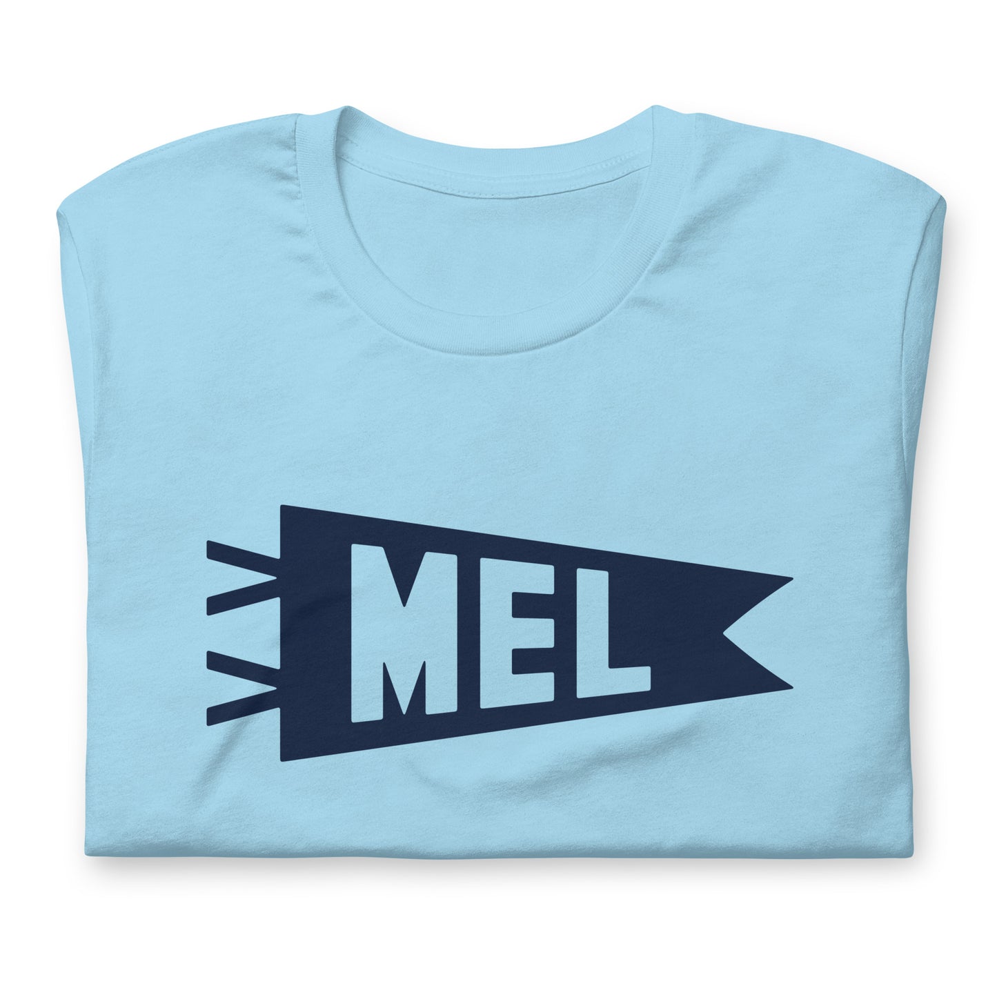 Airport Code T-Shirt - Navy Blue Graphic • MEL Melbourne • YHM Designs - Image 06