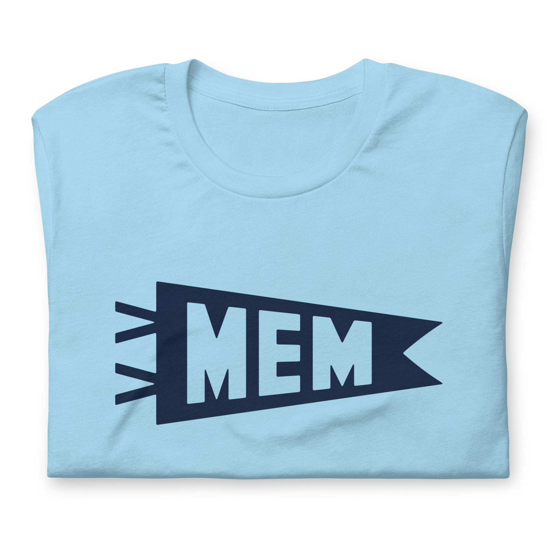 Airport Code T-Shirt - Navy Blue Graphic • MEM Memphis • YHM Designs - Image 06