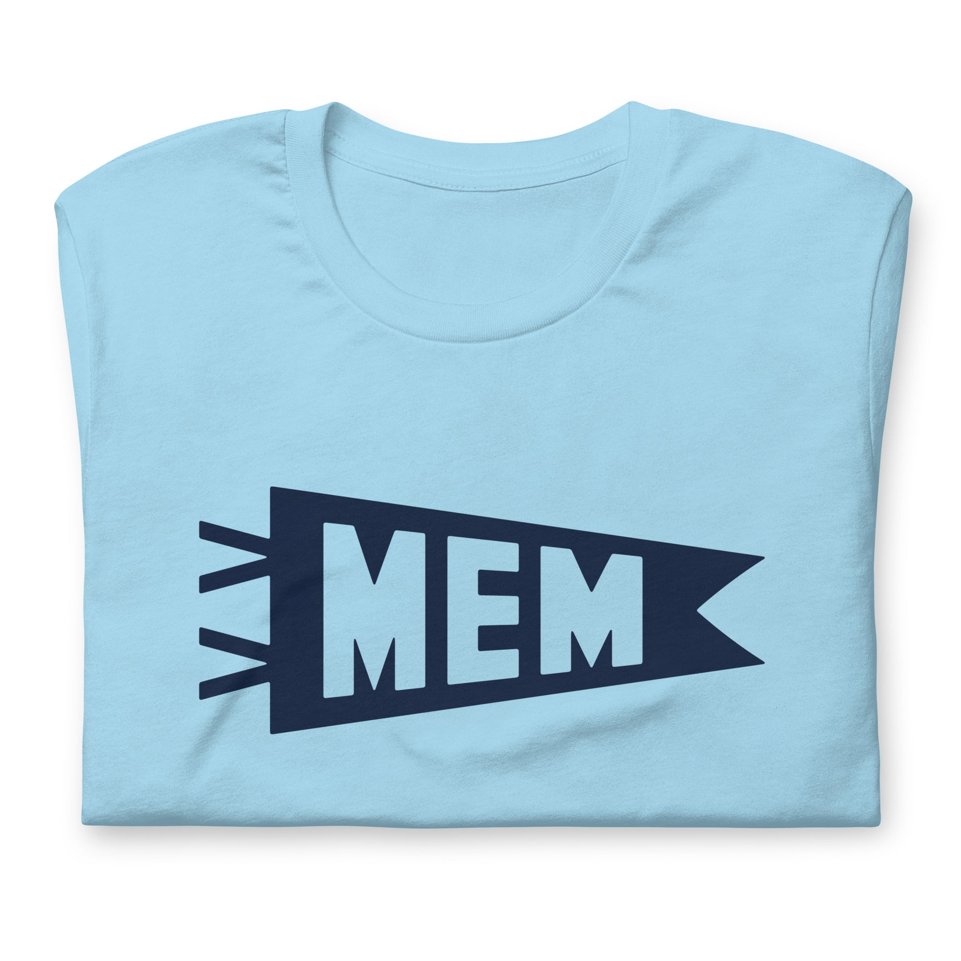 Airport Code T-Shirt - Navy Blue Graphic • MEM Memphis • YHM Designs - Image 06