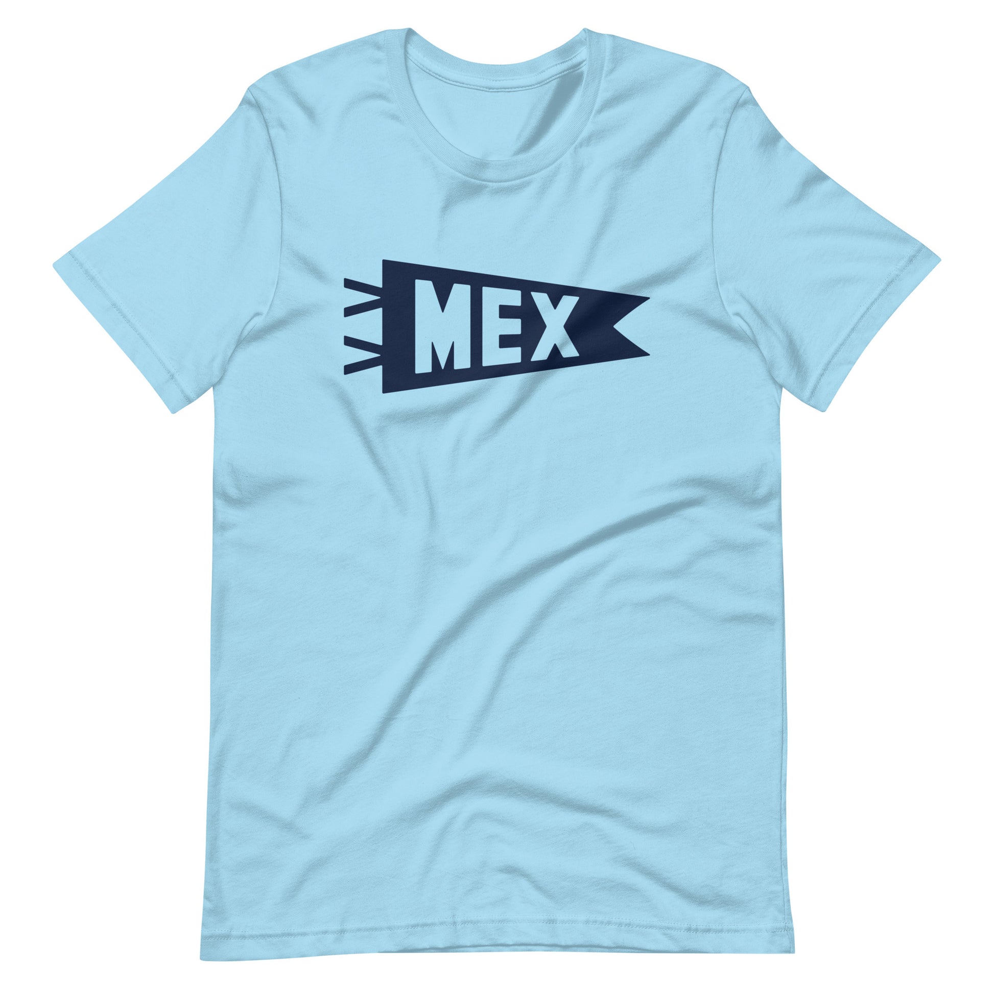MEX Mexico City Unisex T-Shirt • Banner Design in Navy Blue • YHM Designs - Image 10