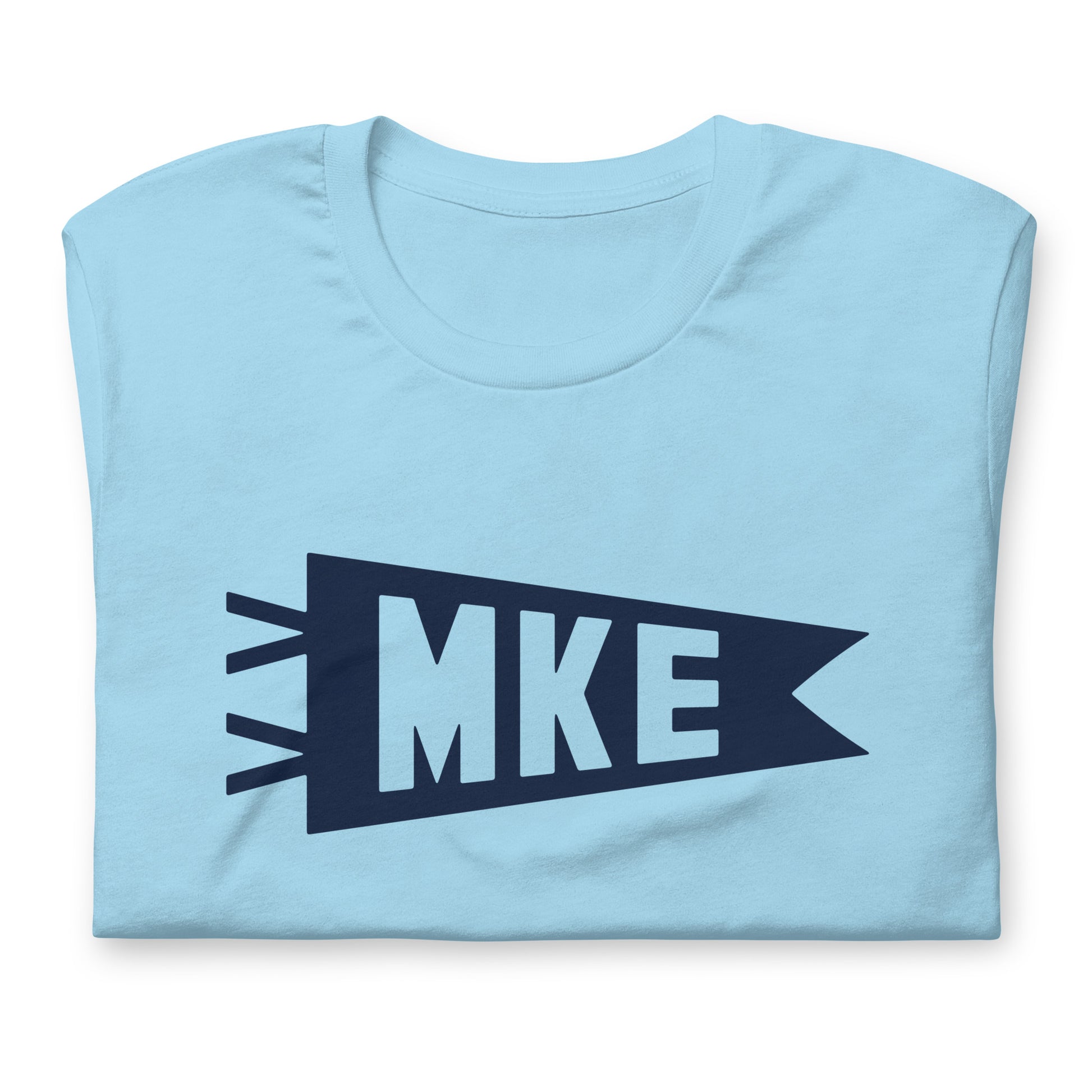 Airport Code T-Shirt - Navy Blue Graphic • MKE Milwaukee • YHM Designs - Image 06