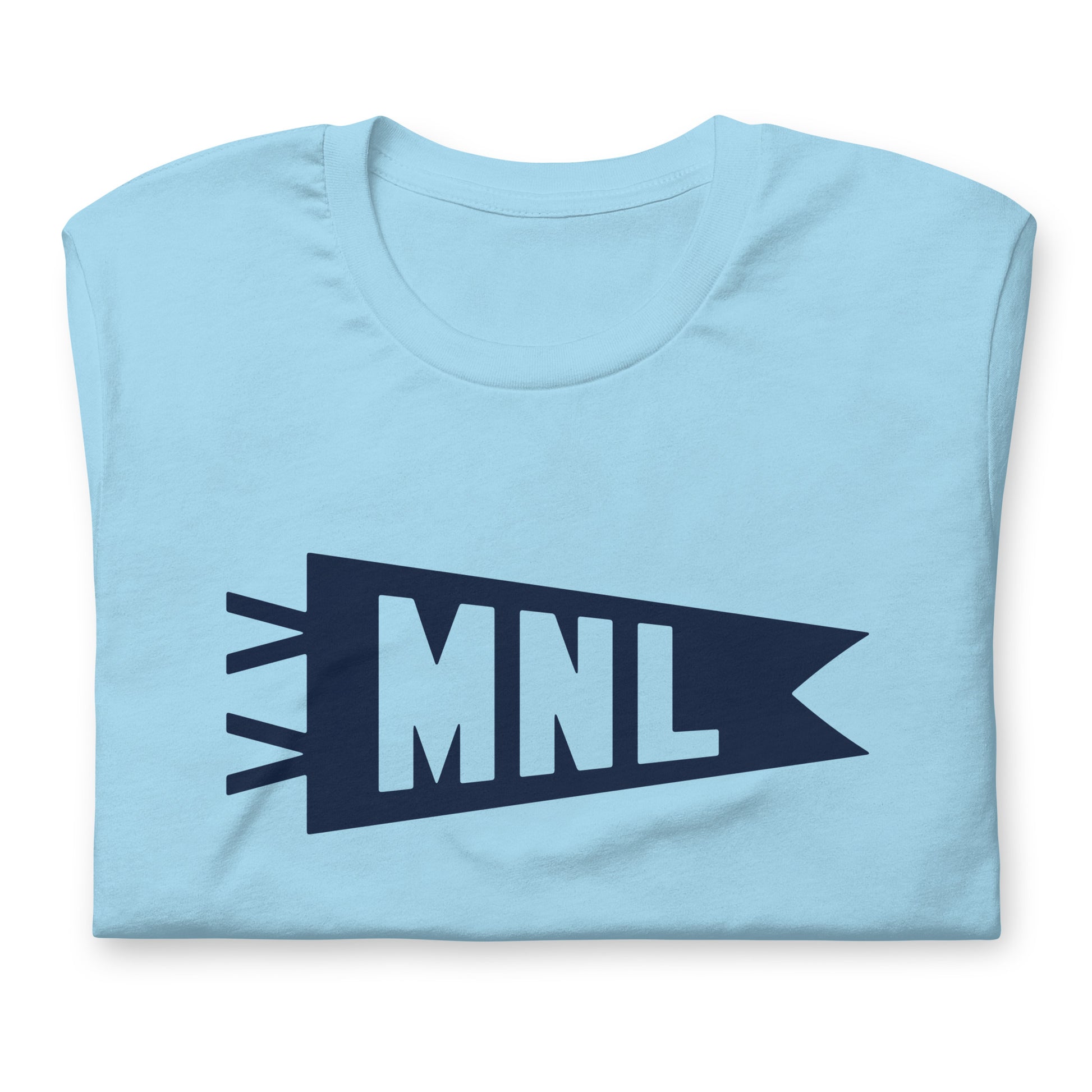 Airport Code T-Shirt - Navy Blue Graphic • MNL Manila • YHM Designs - Image 06