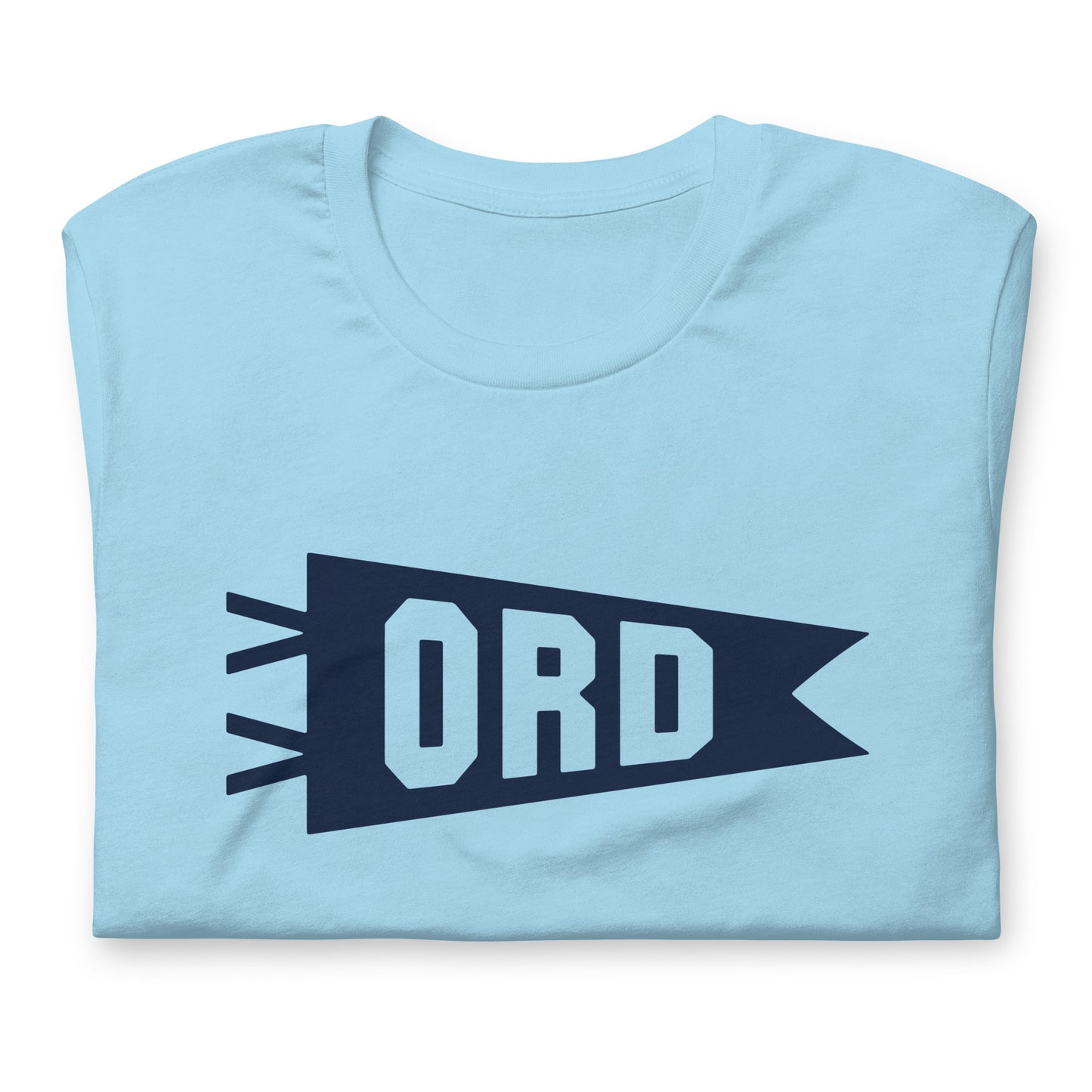 Airport Code T-Shirt - Navy Blue Graphic • ORD Chicago • YHM Designs - Image 06