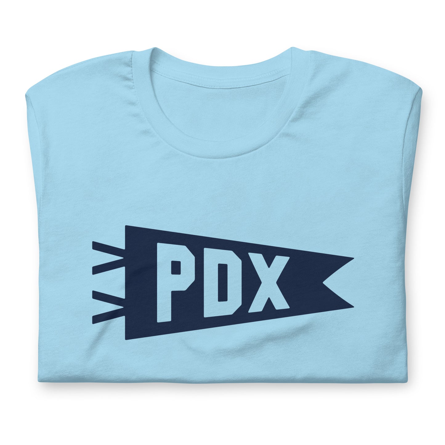 Airport Code T-Shirt - Navy Blue Graphic • PDX Portland • YHM Designs - Image 06