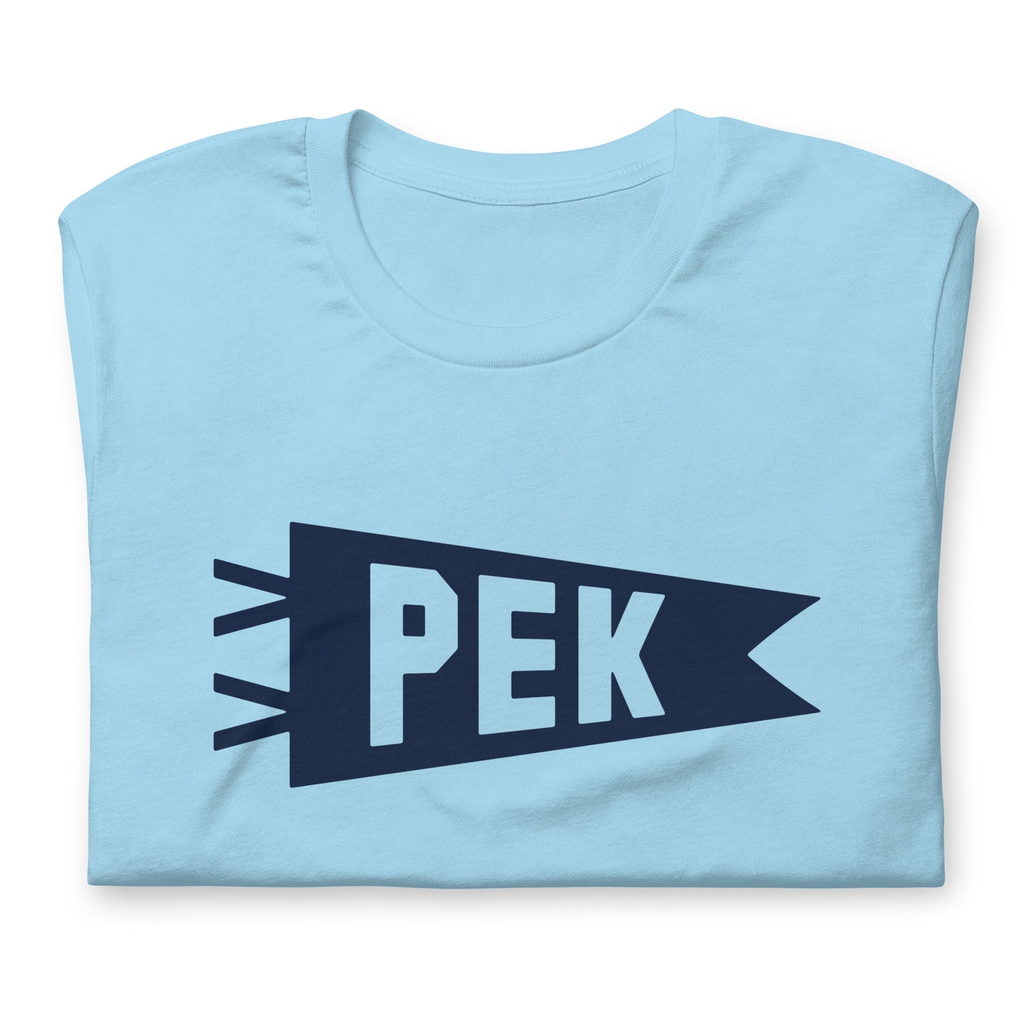 Airport Code T-Shirt - Navy Blue Graphic • PEK Beijing • YHM Designs - Image 06