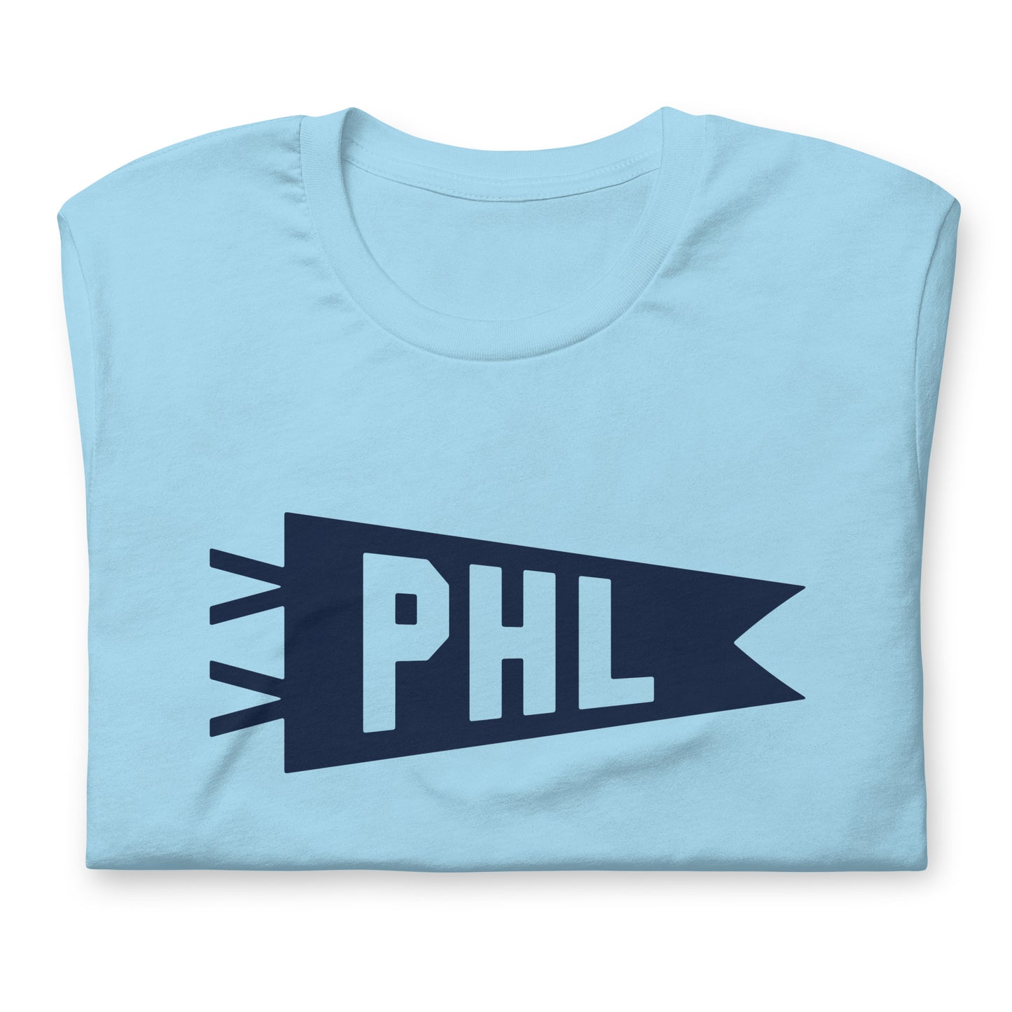 Airport Code T-Shirt - Navy Blue Graphic • PHL Philadelphia • YHM Designs - Image 06