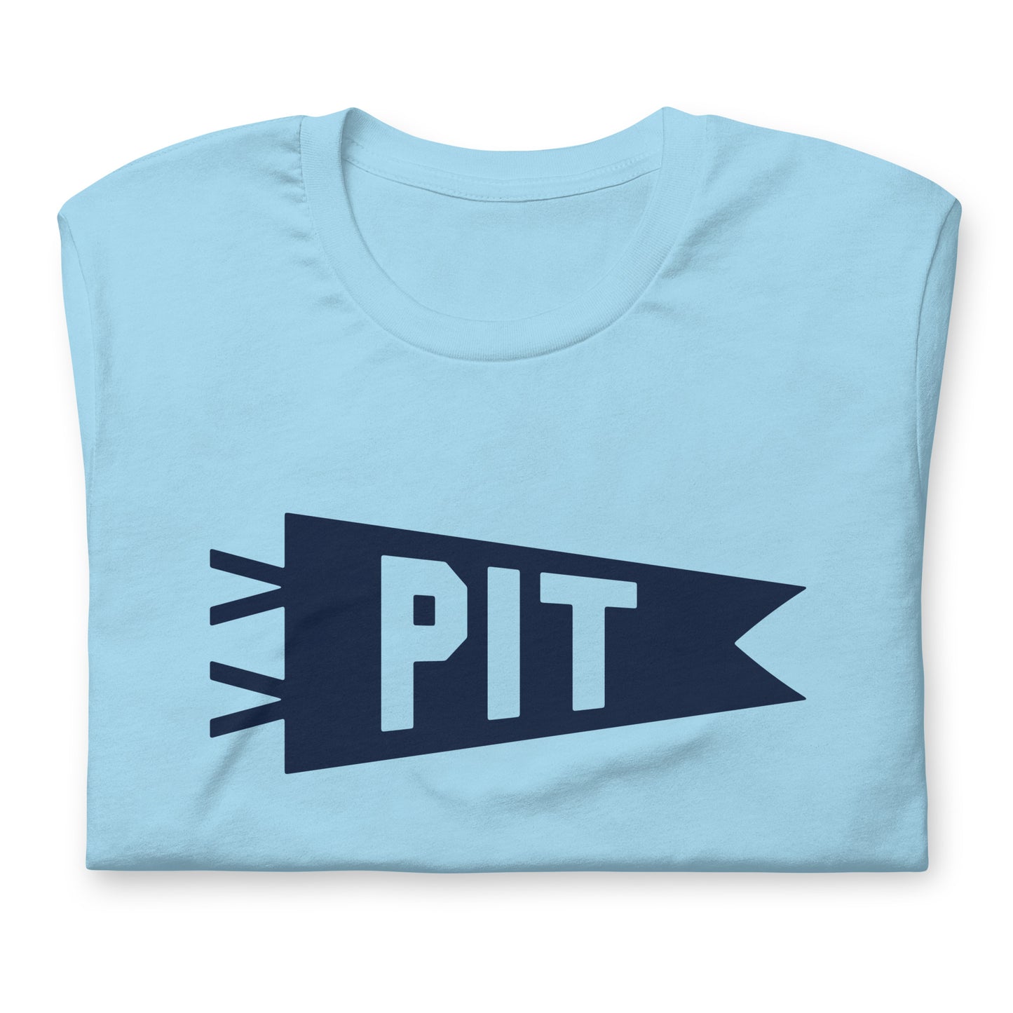 Airport Code T-Shirt - Navy Blue Graphic • PIT Pittsburgh • YHM Designs - Image 06