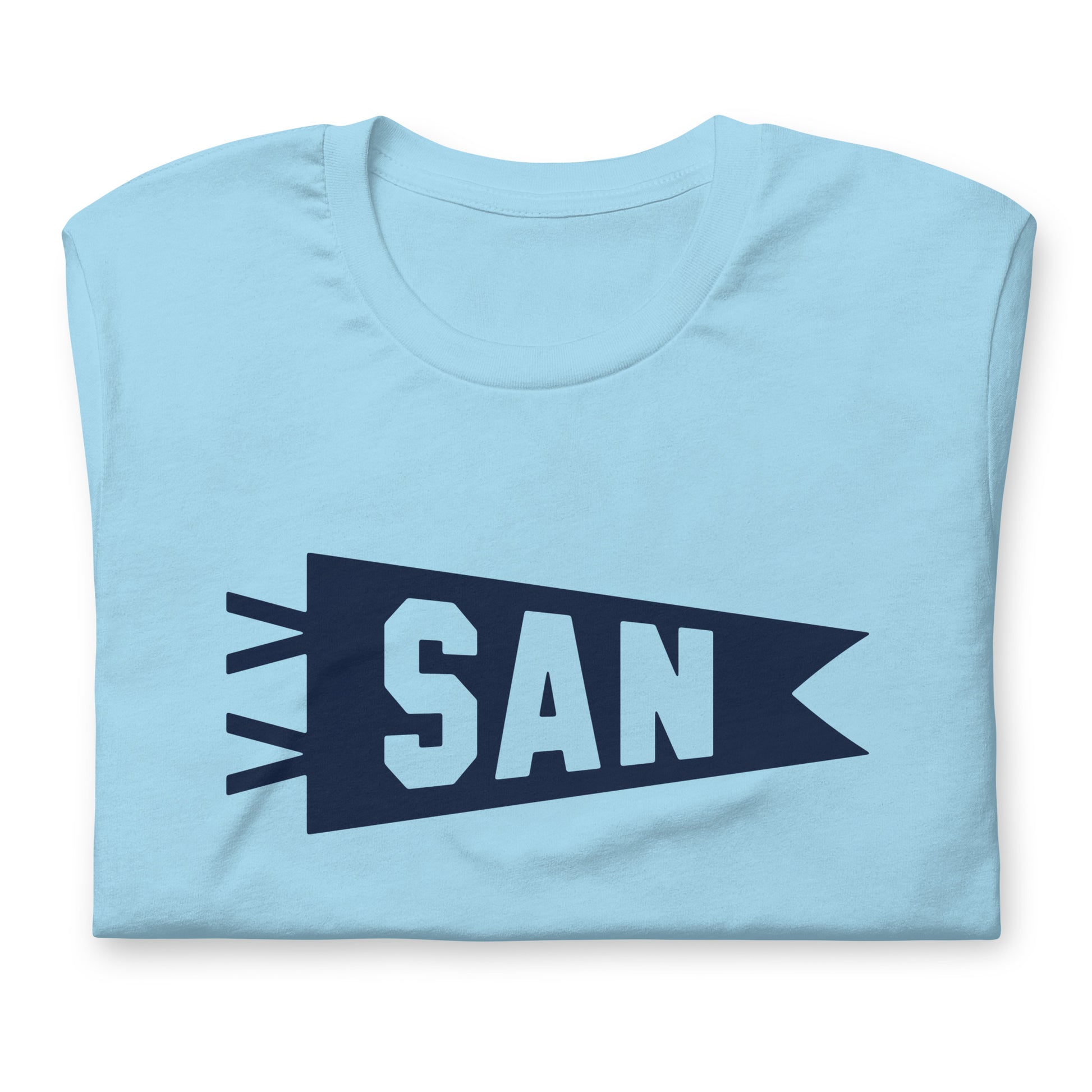 Airport Code T-Shirt - Navy Blue Graphic • SAN San Diego • YHM Designs - Image 06