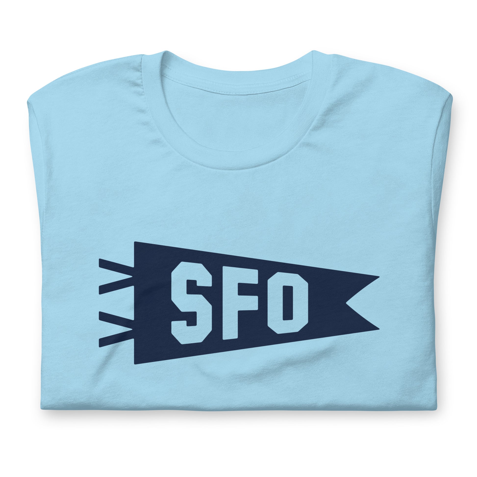 Airport Code T-Shirt - Navy Blue Graphic • SFO San Francisco • YHM Designs - Image 06