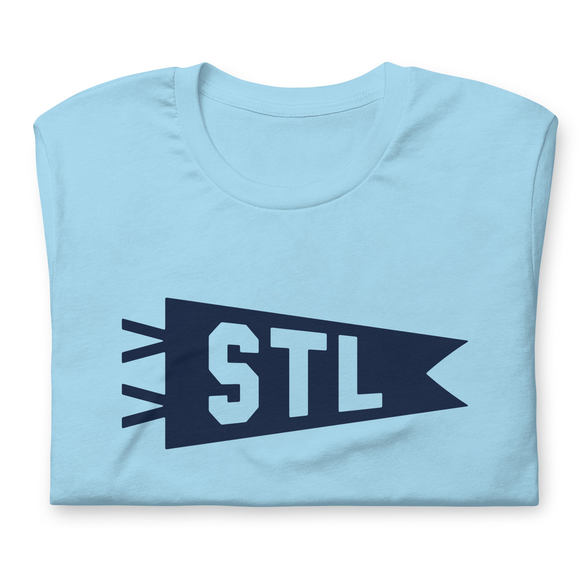 Airport Code T-Shirt - Navy Blue Graphic • STL St. Louis • YHM Designs - Image 06