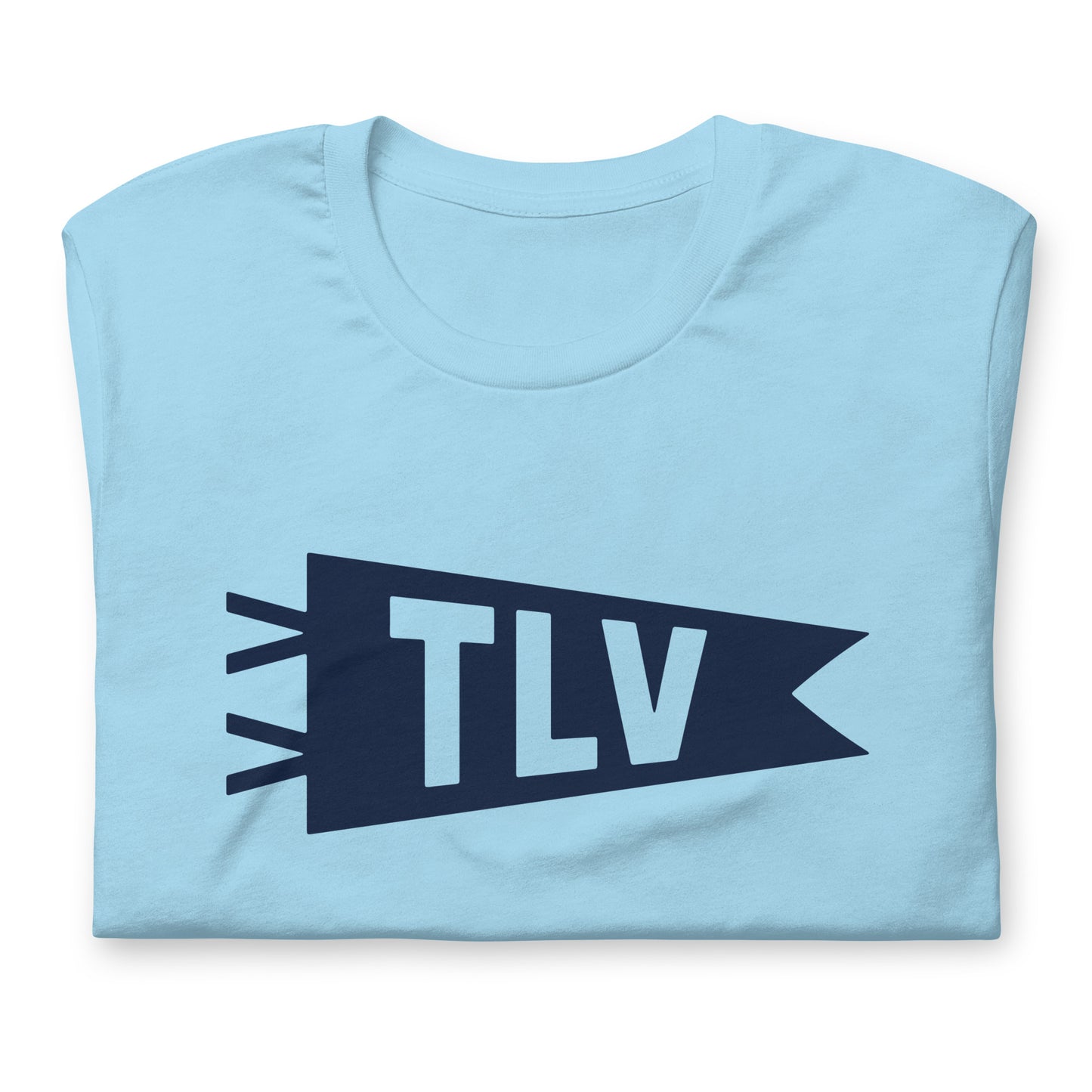 Airport Code T-Shirt - Navy Blue Graphic • TLV Tel Aviv • YHM Designs - Image 06
