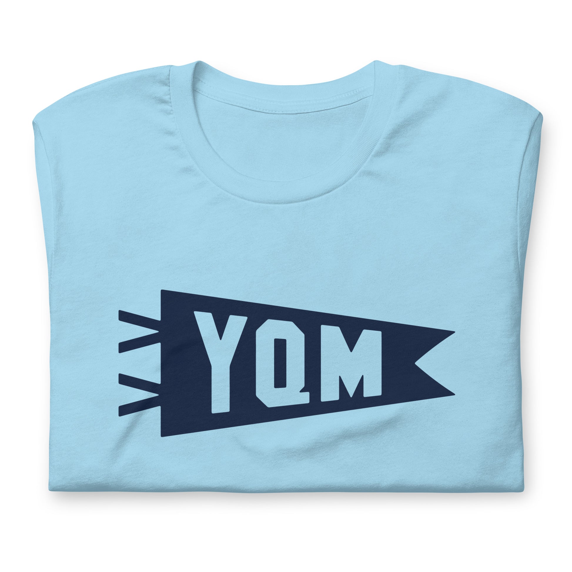 Airport Code T-Shirt - Navy Blue Graphic • YQM Moncton • YHM Designs - Image 06
