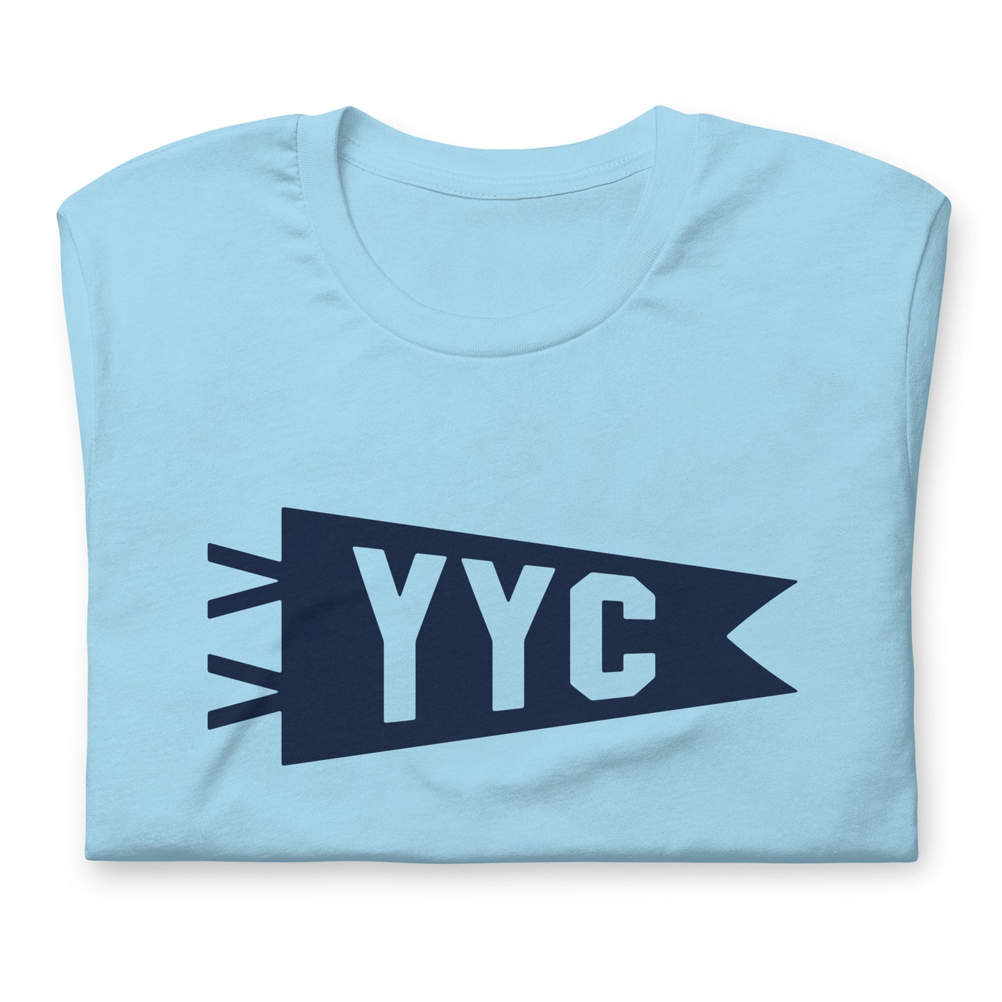 Airport Code T-Shirt - Navy Blue Graphic • YYC Calgary • YHM Designs - Image 06