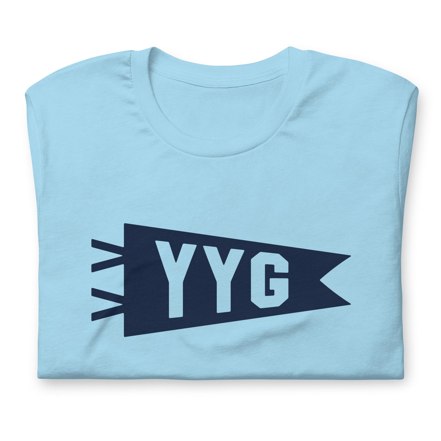 Airport Code T-Shirt - Navy Blue Graphic • YYG Charlottetown • YHM Designs - Image 06