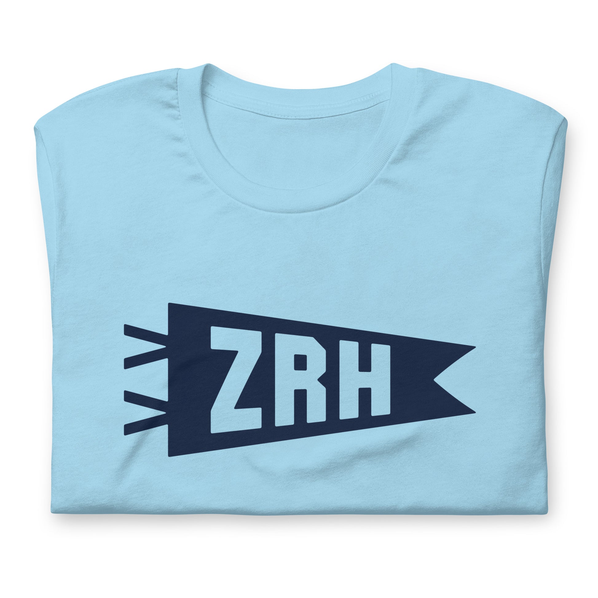 Airport Code T-Shirt - Navy Blue Graphic • ZRH Zurich • YHM Designs - Image 06