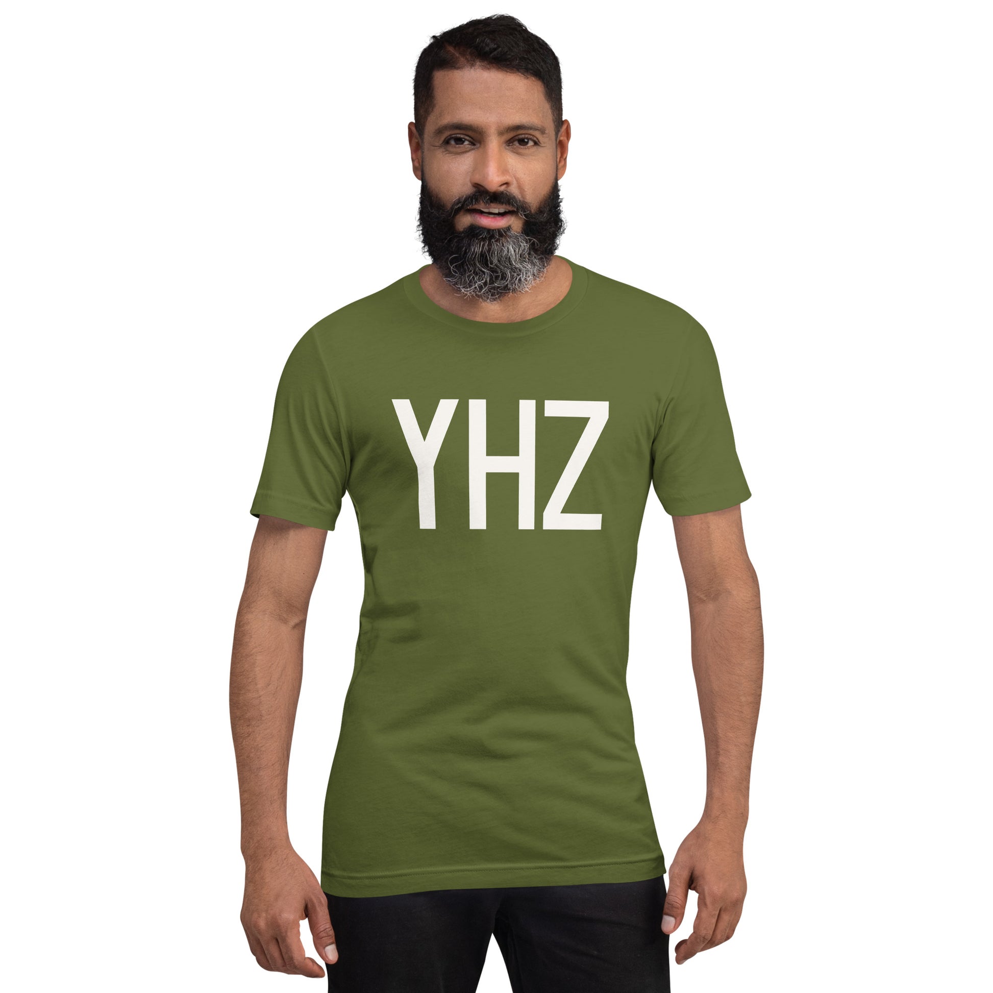 Airport Code T-Shirt - White Graphic • YHZ Halifax • YHM Designs - Image 08