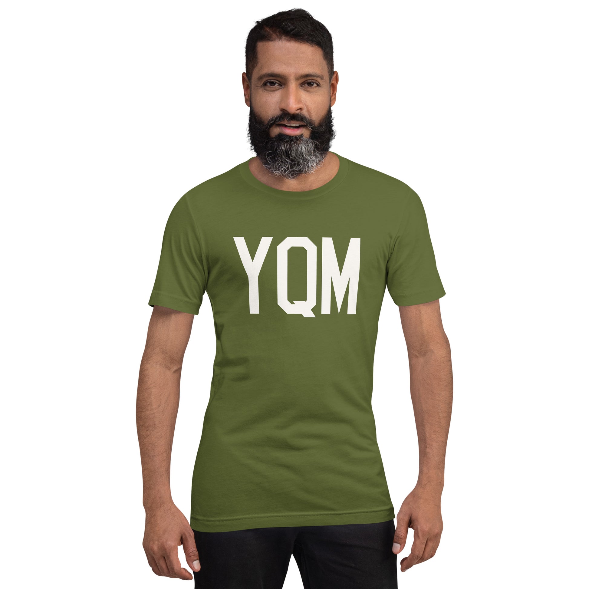 Airport Code T-Shirt - White Graphic • YQM Moncton • YHM Designs - Image 08