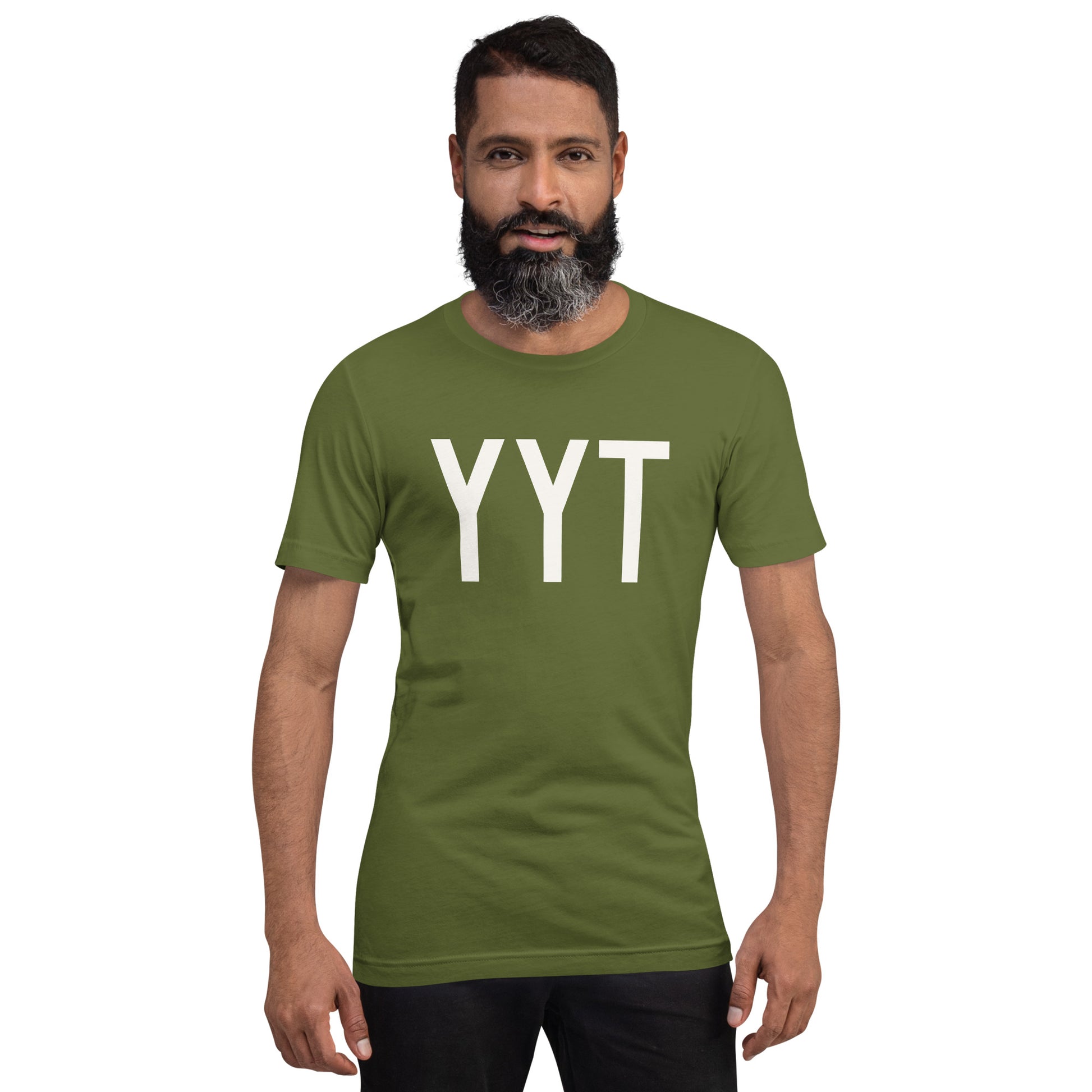 Airport Code T-Shirt - White Graphic • YYT St. John's • YHM Designs - Image 08