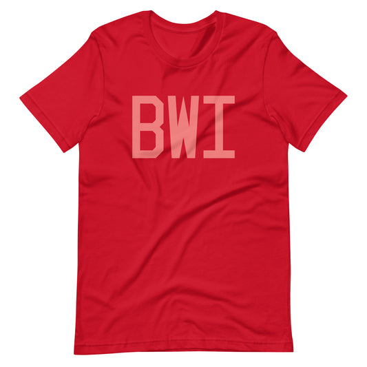 Aviation Enthusiast Unisex Tee - Pink Graphic • BWI Baltimore • YHM Designs - Image 01
