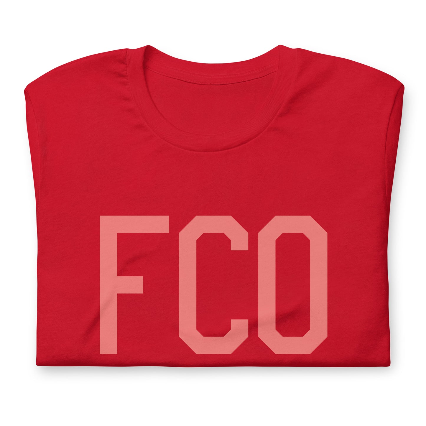 Aviation Enthusiast Unisex Tee - Pink Graphic • FCO Rome • YHM Designs - Image 05