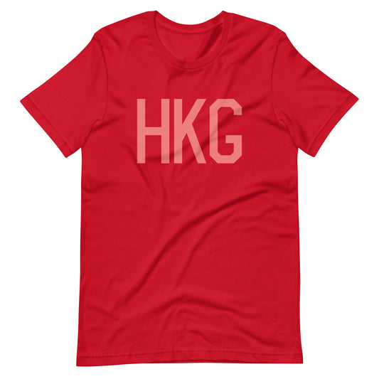 Aviation Enthusiast Unisex Tee - Pink Graphic • HKG Hong Kong • YHM Designs - Image 01