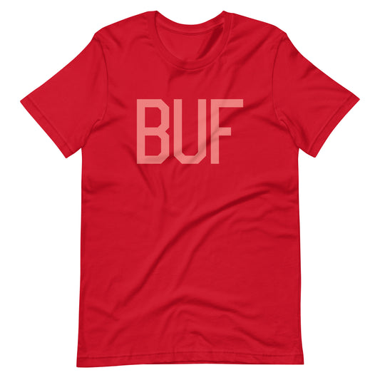 Aviation Enthusiast Unisex Tee - Pink Graphic • BUF Buffalo • YHM Designs - Image 01