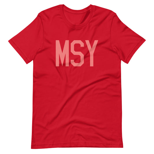 Aviation Enthusiast Unisex Tee - Pink Graphic • MSY New Orleans • YHM Designs - Image 01