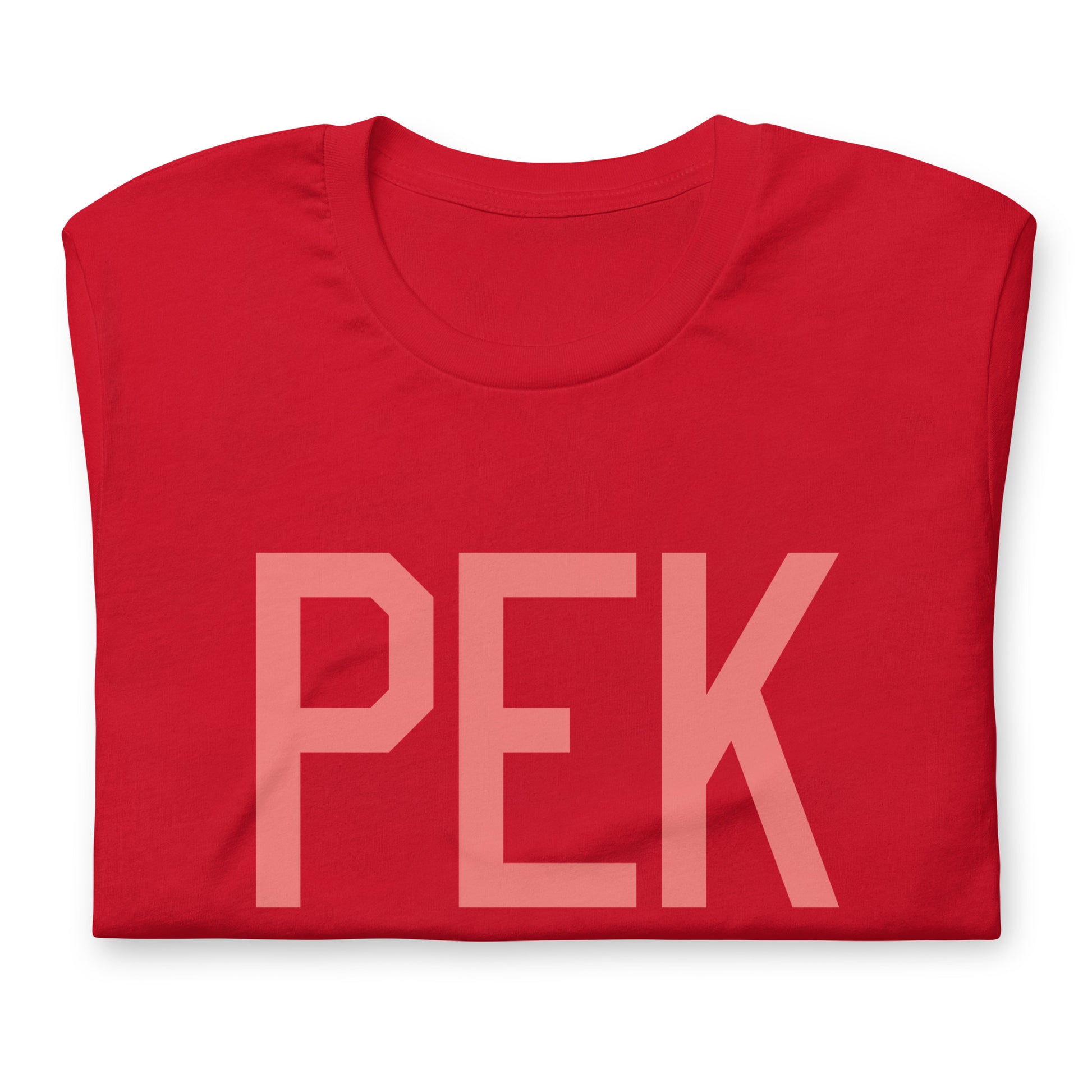 Aviation Enthusiast Unisex Tee - Pink Graphic • PEK Beijing • YHM Designs - Image 05