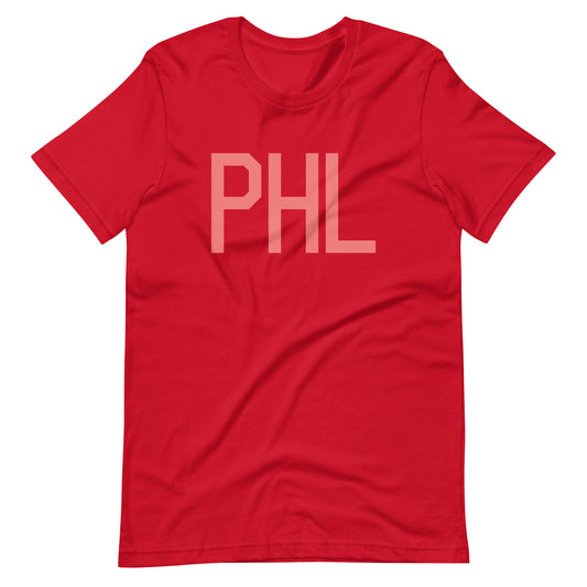 Aviation Enthusiast Unisex Tee - Pink Graphic • PHL Philadelphia • YHM Designs - Image 01