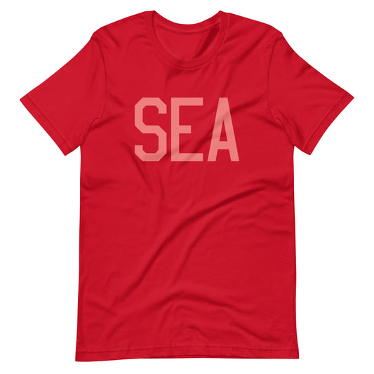 Aviation Enthusiast Unisex Tee - Pink Graphic • SEA Seattle • YHM Designs - Image 01