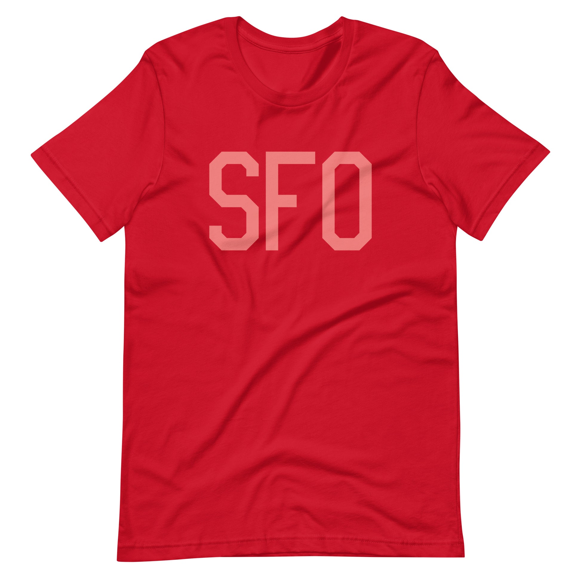 Aviation Enthusiast Unisex Tee - Pink Graphic • SFO San Francisco • YHM Designs - Image 01