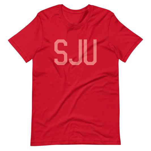 Aviation Enthusiast Unisex Tee - Pink Graphic • SJU San Juan • YHM Designs - Image 01