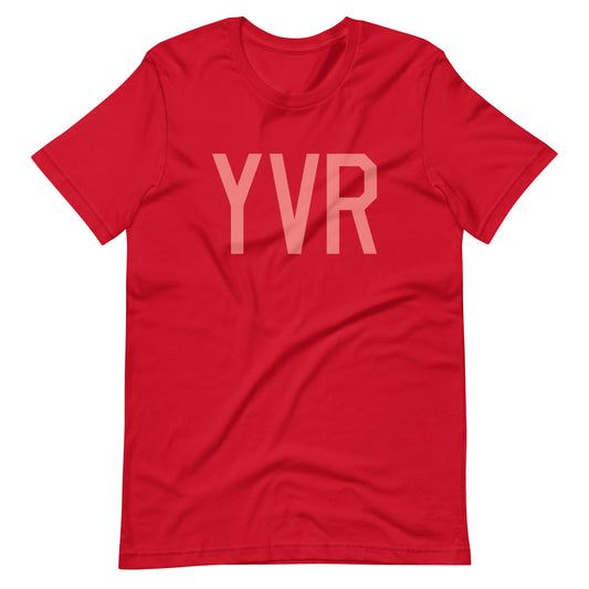 Aviation Enthusiast Unisex Tee - Pink Graphic • YVR Vancouver • YHM Designs - Image 01