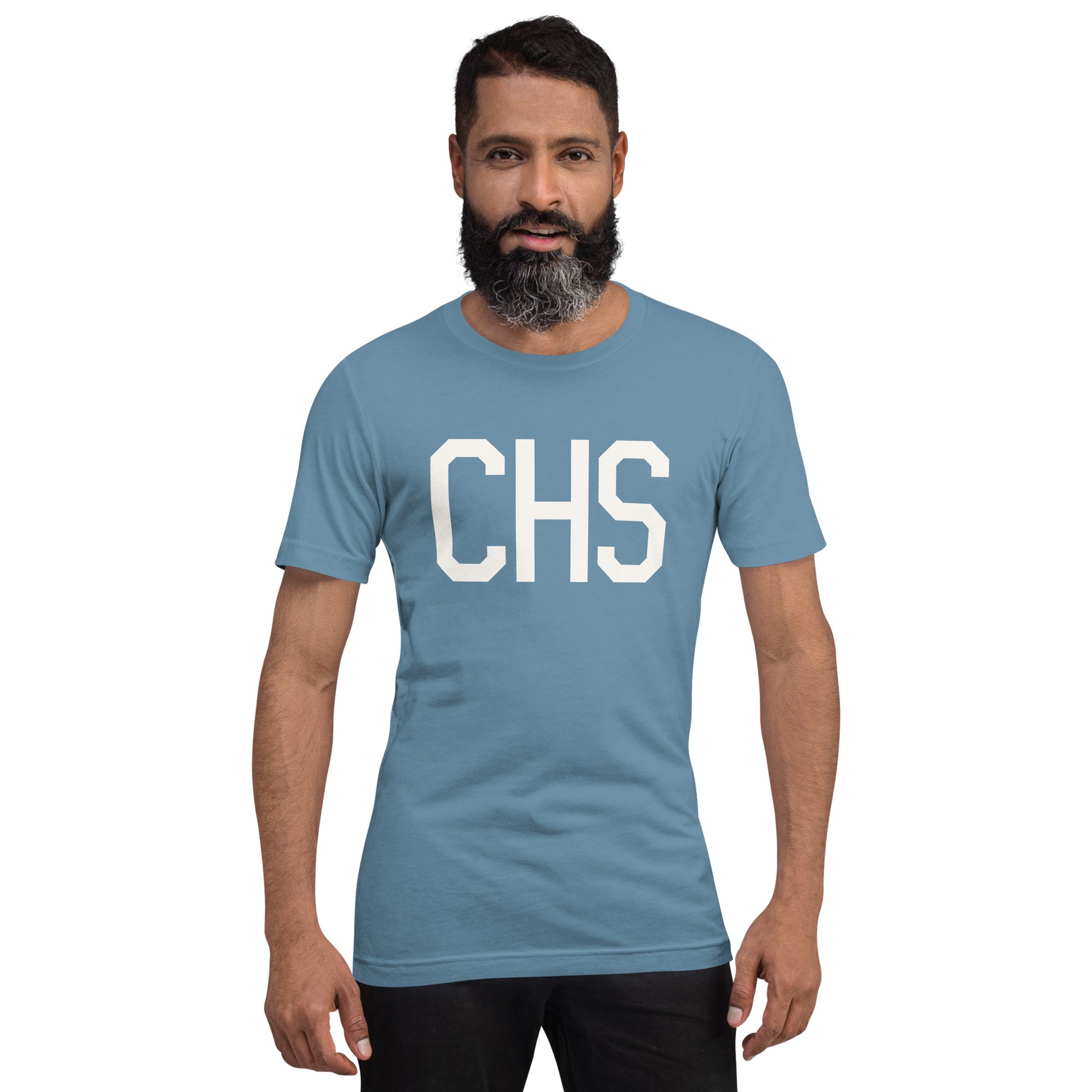 Airport Code T-Shirt - White Graphic • CHS Charleston • YHM Designs - Image 09