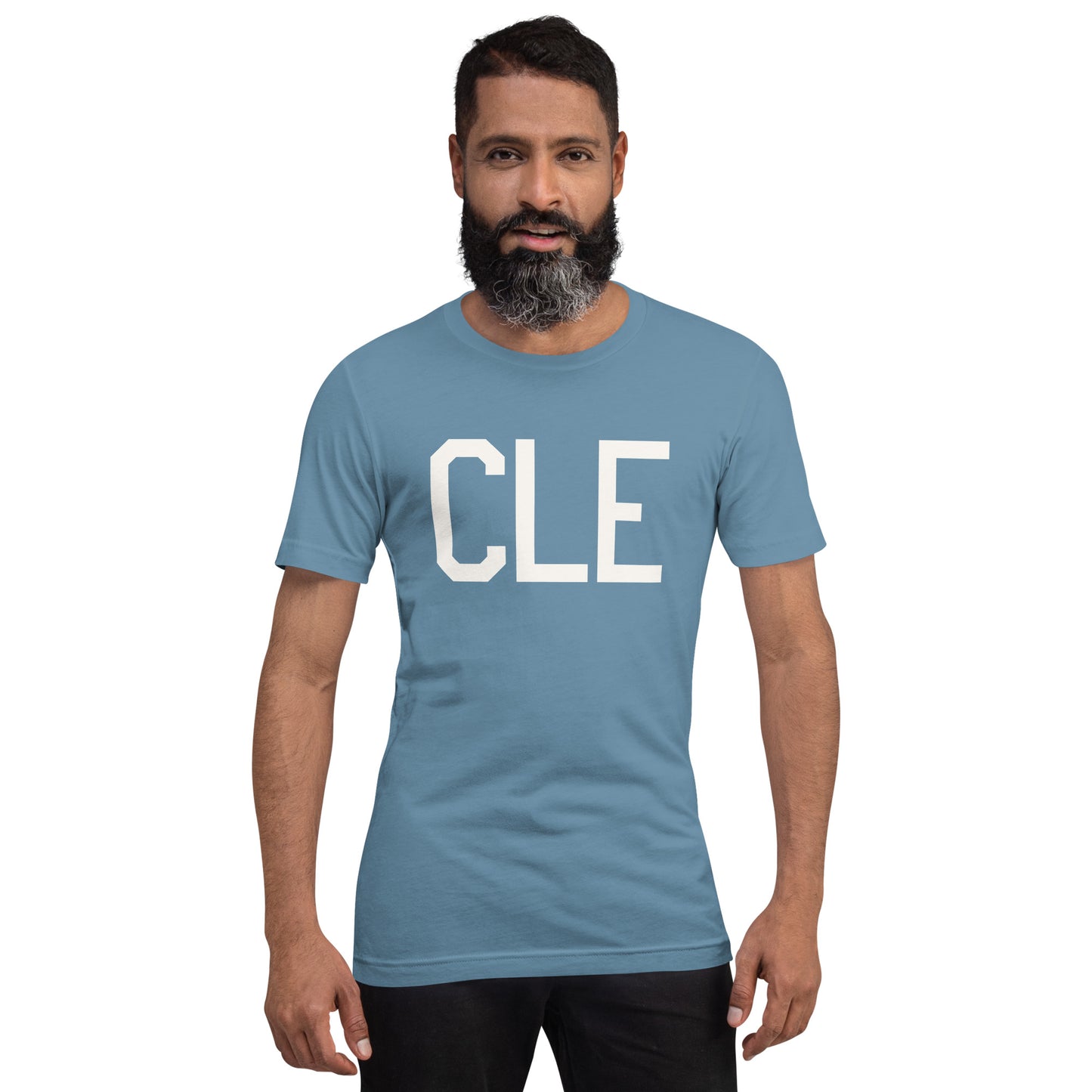 Airport Code T-Shirt - White Graphic • CLE Cleveland • YHM Designs - Image 09