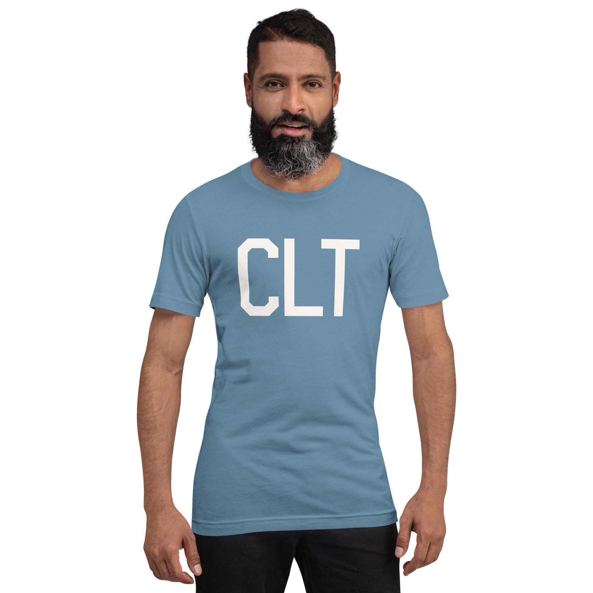 Airport Code T-Shirt - White Graphic • CLT Charlotte • YHM Designs - Image 09