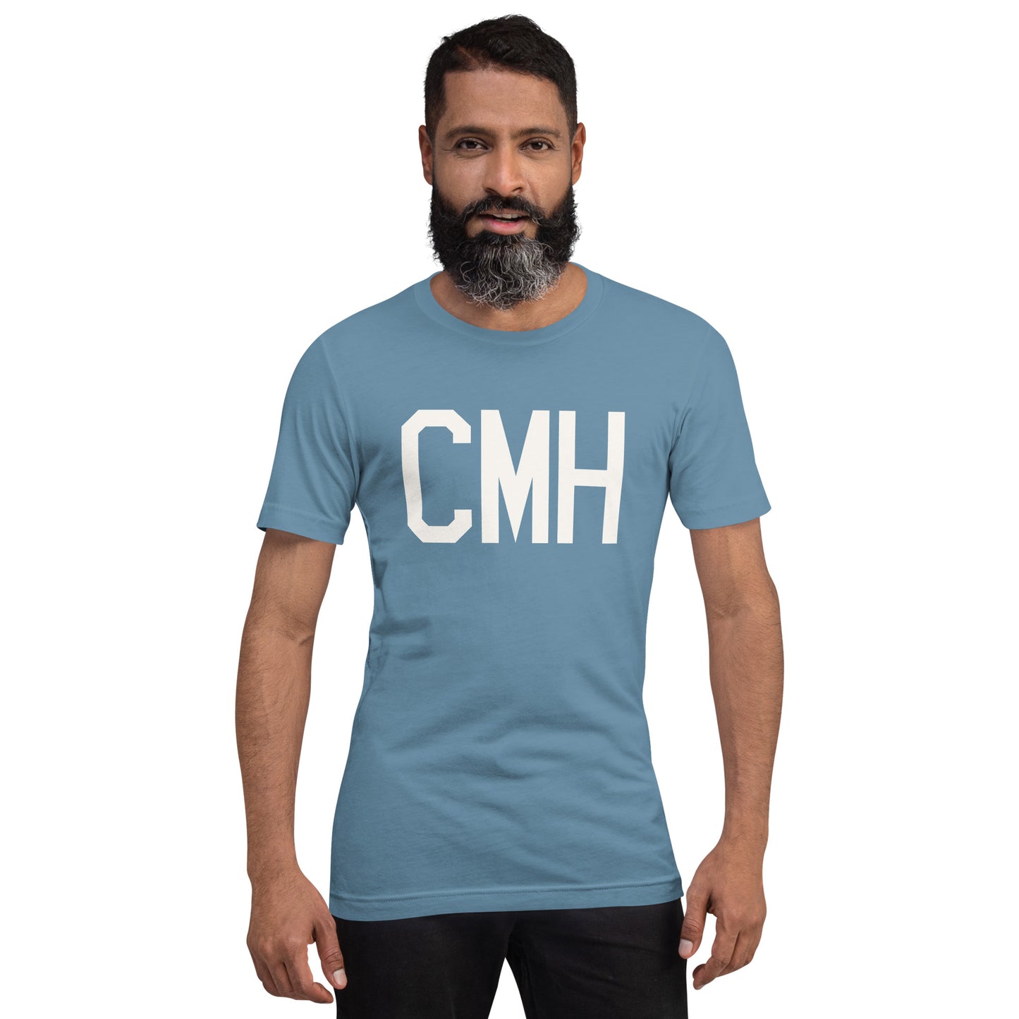 Airport Code T-Shirt - White Graphic • CMH Columbus • YHM Designs - Image 09