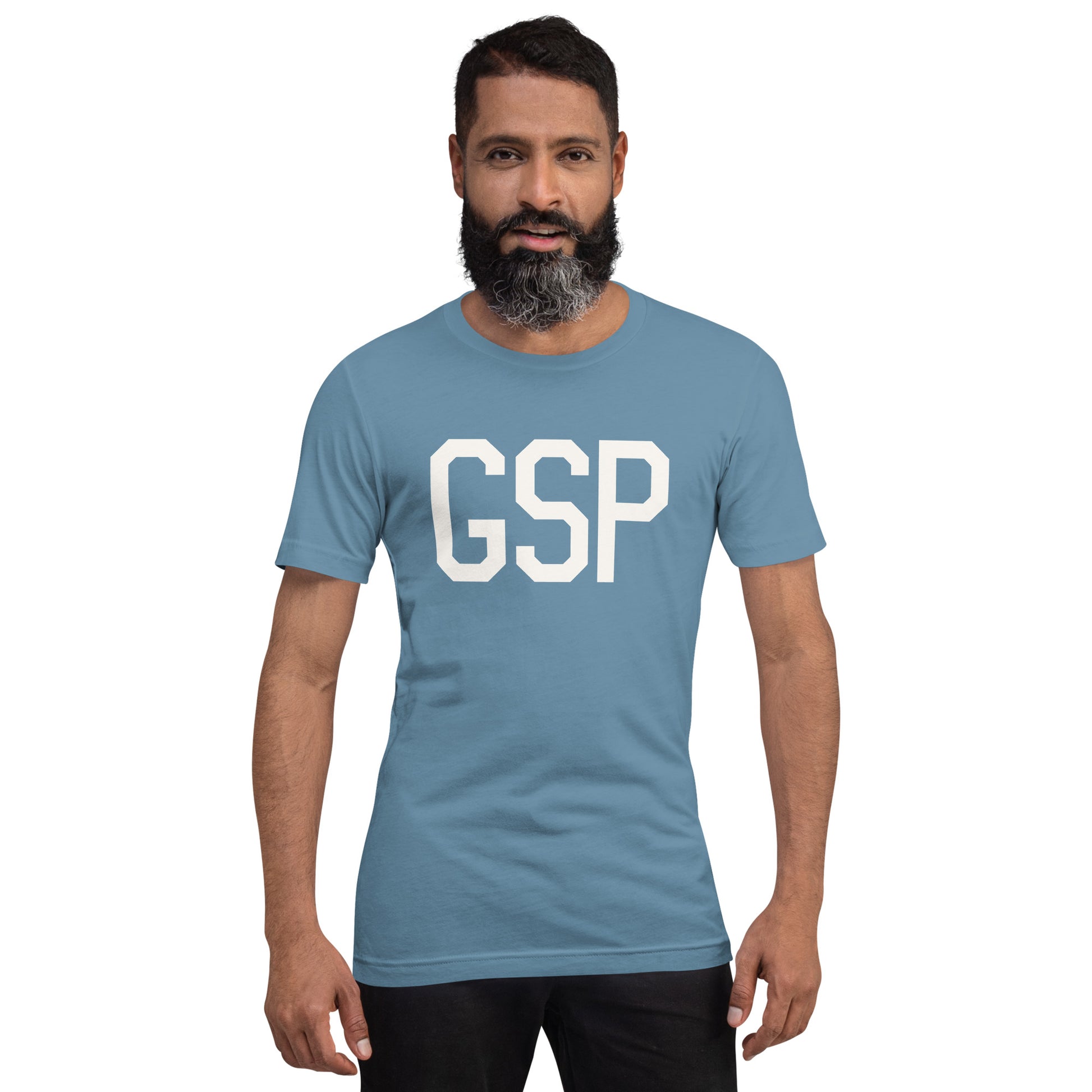Airport Code T-Shirt - White Graphic • GSP Greenville-Spartanburg • YHM Designs - Image 09