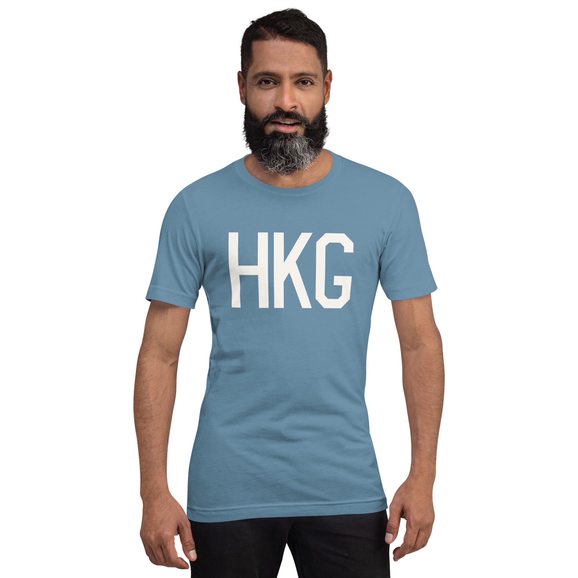 Airport Code T-Shirt - White Graphic • HKG Hong Kong • YHM Designs - Image 09