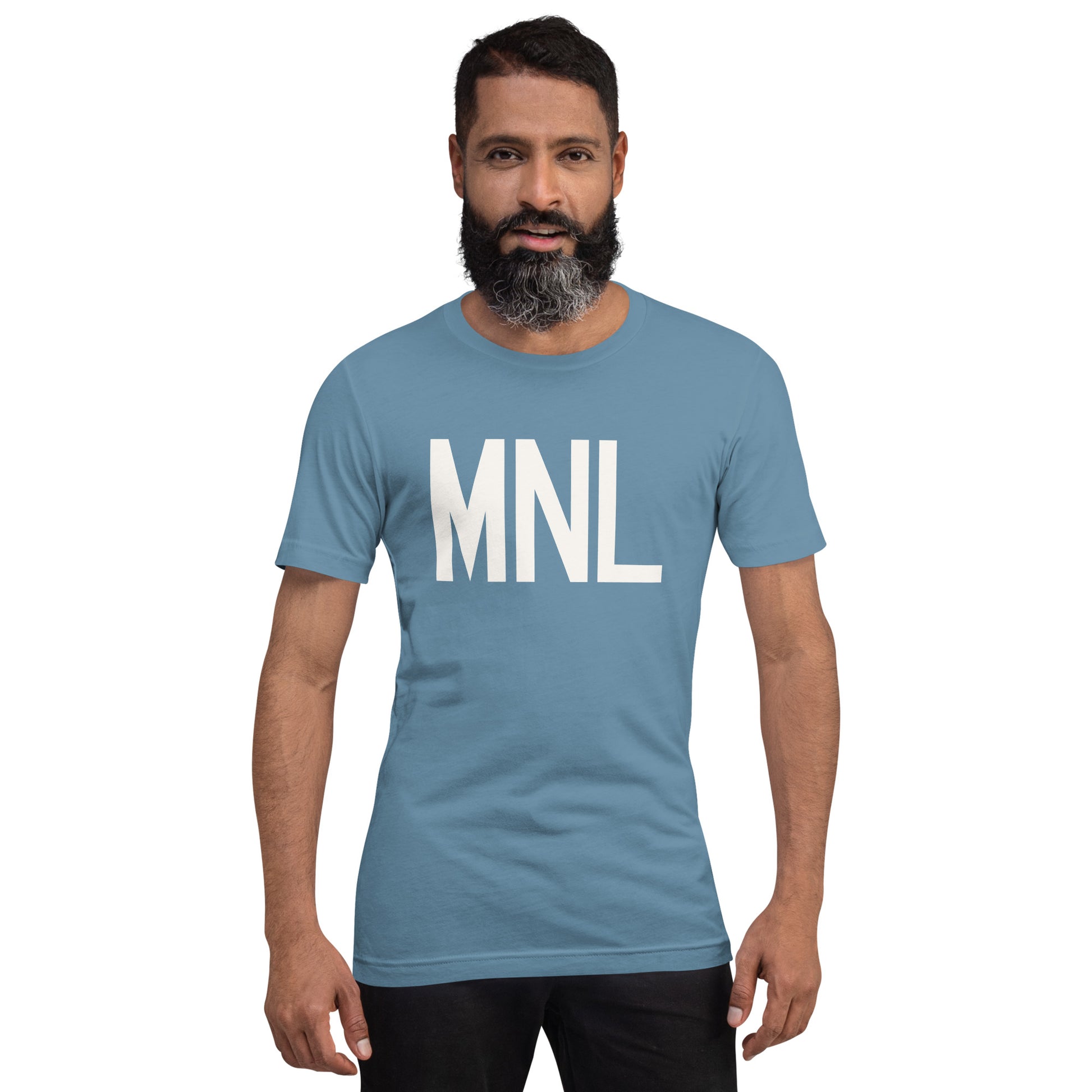 Airport Code T-Shirt - White Graphic • MNL Manila • YHM Designs - Image 09