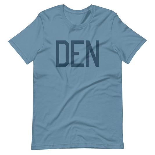 Aviation Lover Unisex T-Shirt - Blue Graphic • DEN Denver • YHM Designs - Image 01
