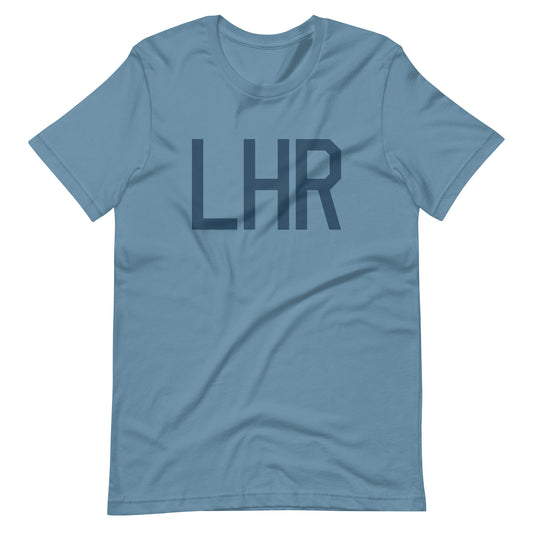 Aviation Lover Unisex T-Shirt - Blue Graphic • LHR London • YHM Designs - Image 01