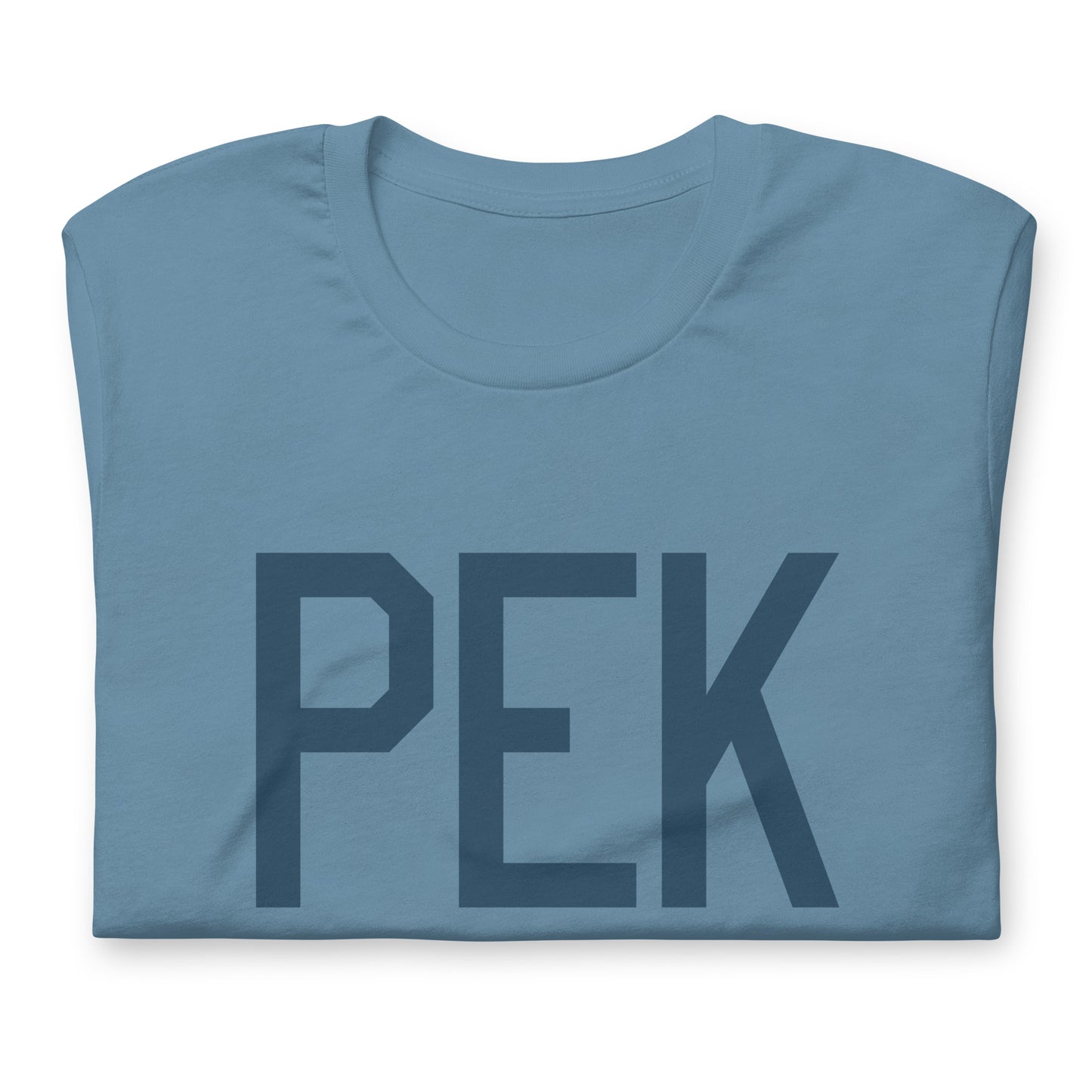 Aviation Lover Unisex T-Shirt - Blue Graphic • PEK Beijing • YHM Designs - Image 05