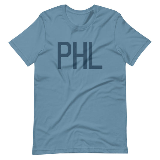 Aviation Lover Unisex T-Shirt - Blue Graphic • PHL Philadelphia • YHM Designs - Image 01