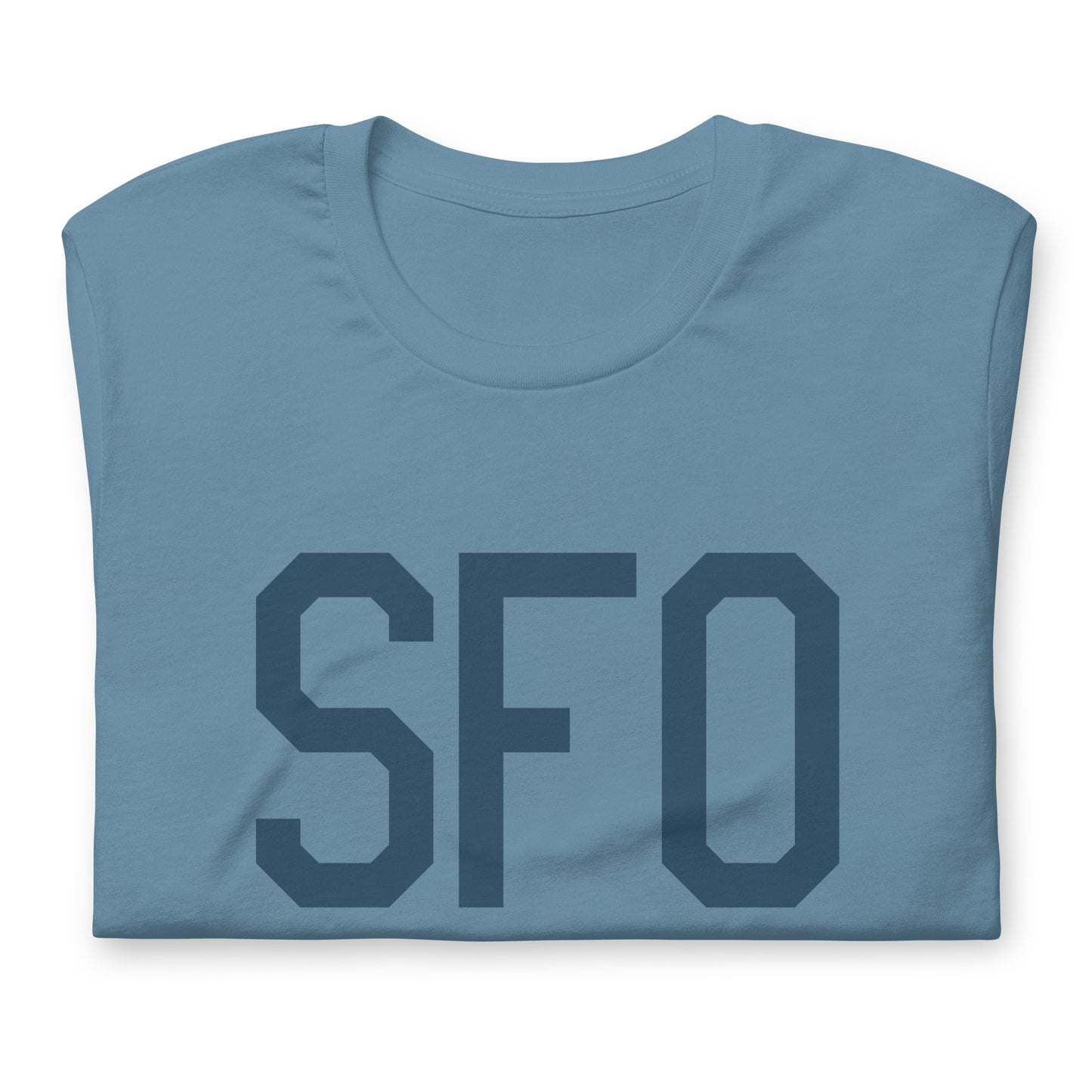 Aviation Lover Unisex T-Shirt - Blue Graphic • SFO San Francisco • YHM Designs - Image 05