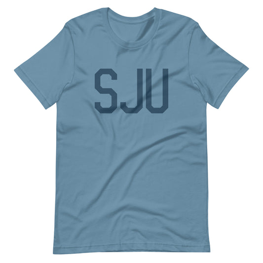 Aviation Lover Unisex T-Shirt - Blue Graphic • SJU San Juan • YHM Designs - Image 01