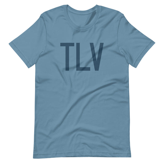 Aviation Lover Unisex T-Shirt - Blue Graphic • TLV Tel Aviv • YHM Designs - Image 01
